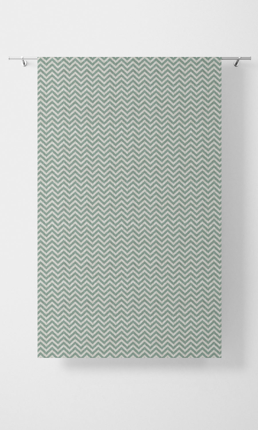 Chevron Print Home Textile Fabric Material Sample (Duck Egg Blue/ White)
