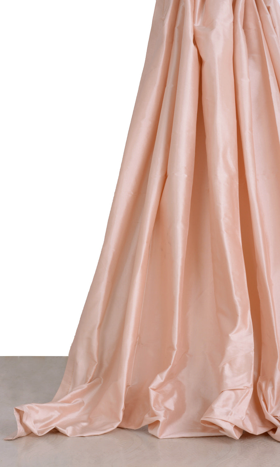 Shantung Silk Window Treatments Fabric By the Metre (Blush Pink/ Peach)