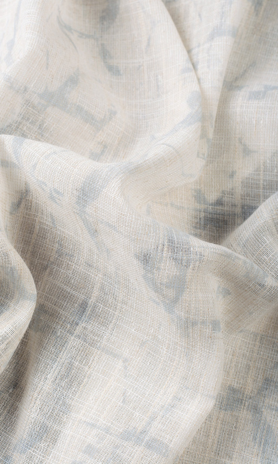 Self-Patterned Sheer Home Textile Fabric Material By the Metre (Cream/ Grey)