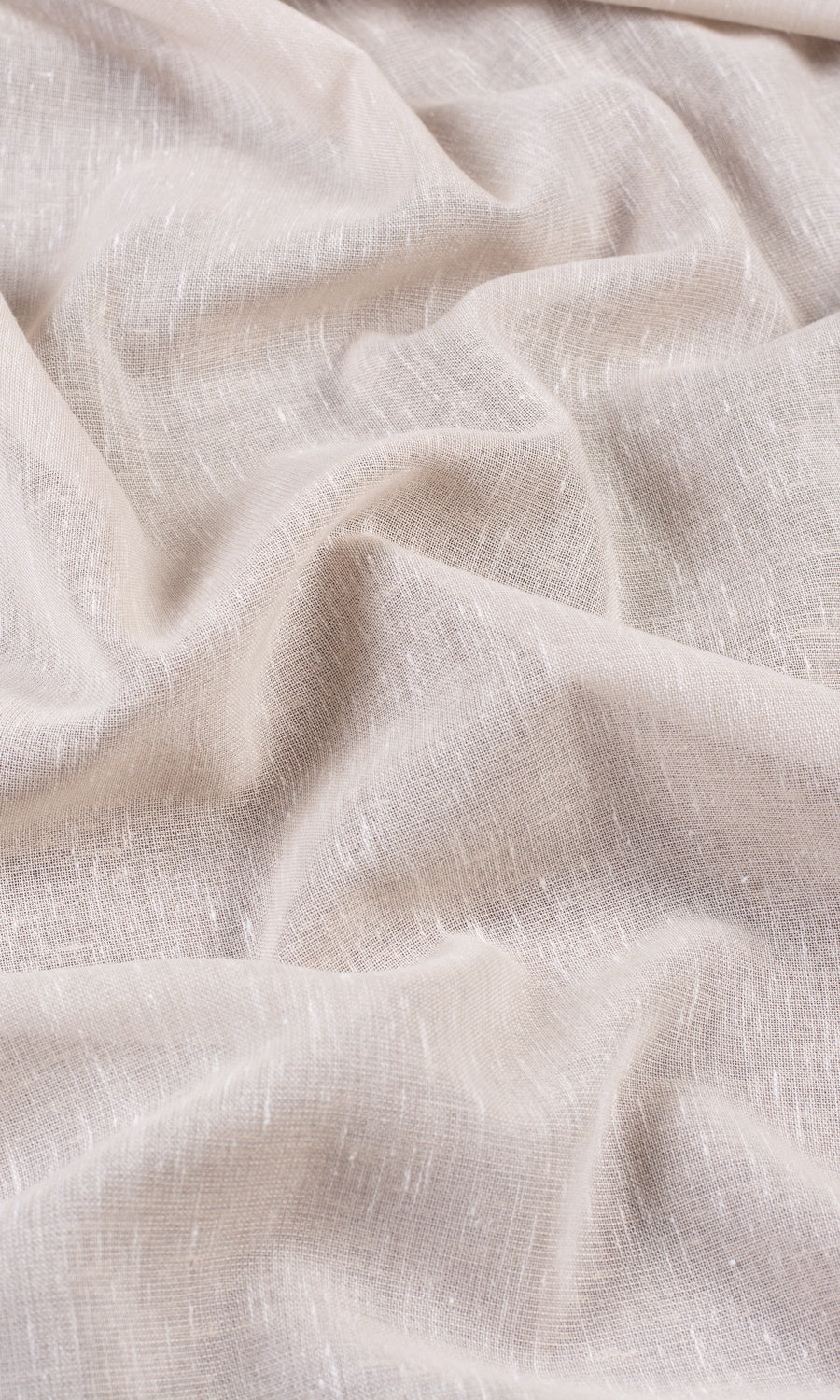 Plain Sheer Home Textile Fabric Material Sample (Greige/ Warm Ivory)