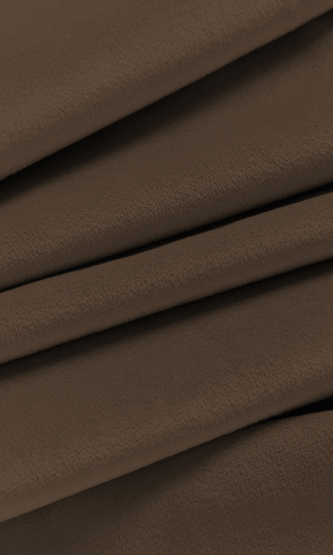 Velvet Home Décor Fabric By the Metre (Deep Coffee Brown)