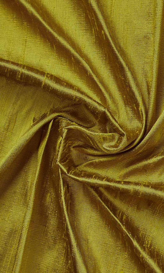 Dupioni Silk Home Décor Fabric Sample (Olive Green)