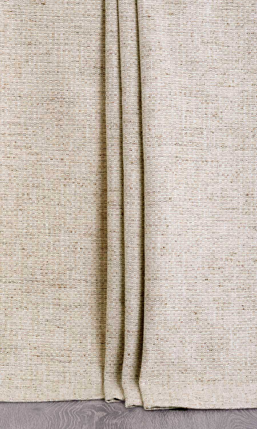 Textured Poly-Cotton Fabric Sample for Curtains & Drapes (Beige/ Cream)