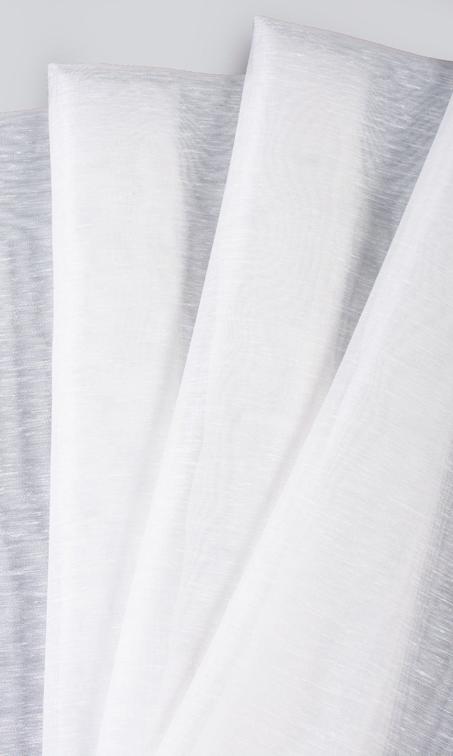 Sheer / Voile Home Textile Fabric Material Sample (Snow White)