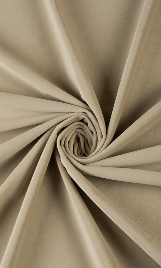 Velvet Curtain Panels (Beige)