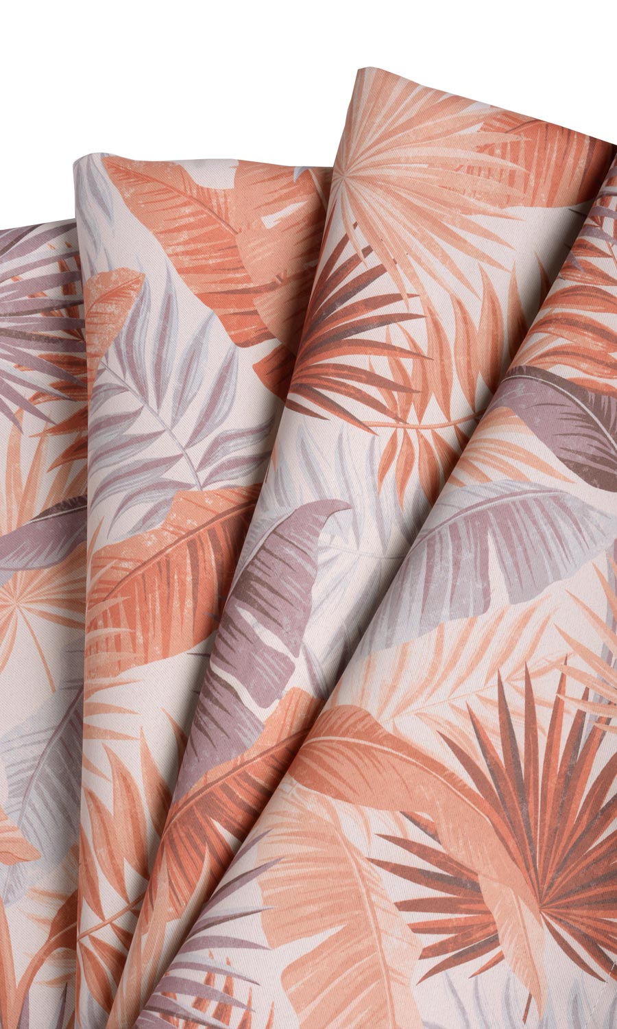 Botanical Floral Fabric By the Metre for Curtains & Drapes (Burnt Orange)