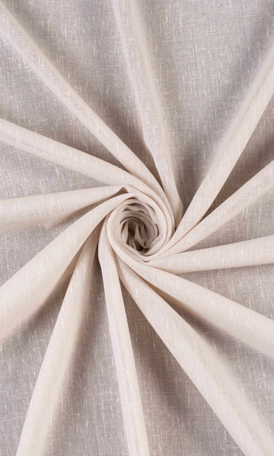 Plain Sheer Home Décor Fabric By the Metre (Greige/ Warm Ivory)