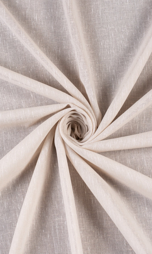 Plain Sheer Home Décor Fabric By the Metre (Greige/ Warm Ivory)
