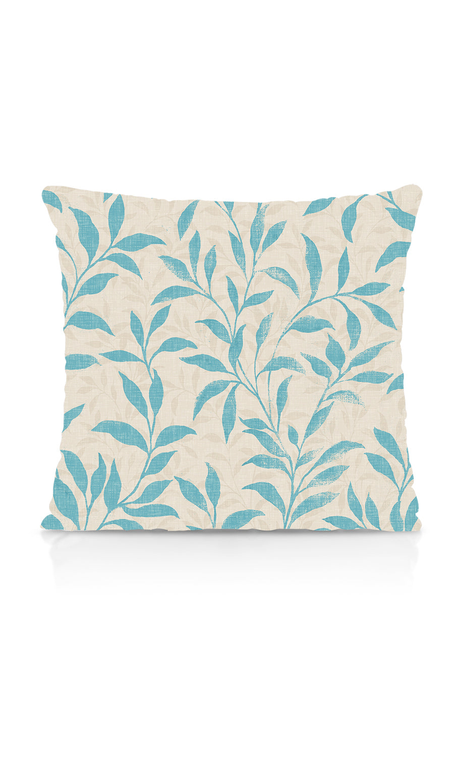Floral Dimout Fabric Material By the Metre (Blue/ Ivory)