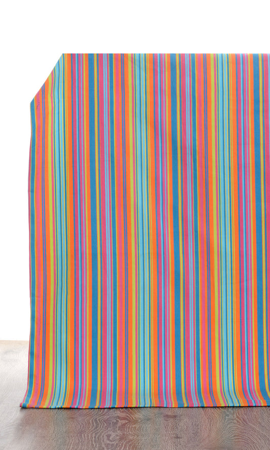 Cotton Home Décor Fabric By the Metre (Pink/ Blue)