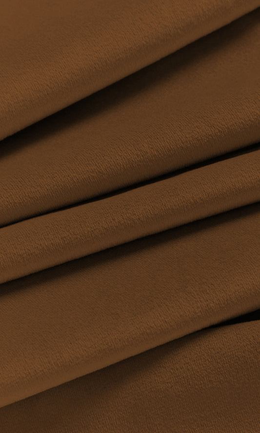 Velvet Home Décor Fabric Sample (Orange-Brown)