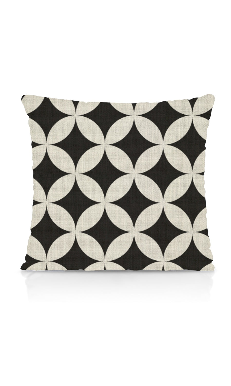Modern Geo Print Home Textile Fabric Material Sample (Black/ Ivory)