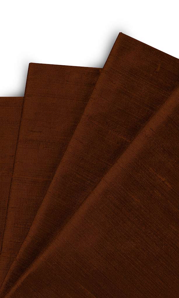 Dupioni Silk Window Treatments Fabric Sample (Brown)