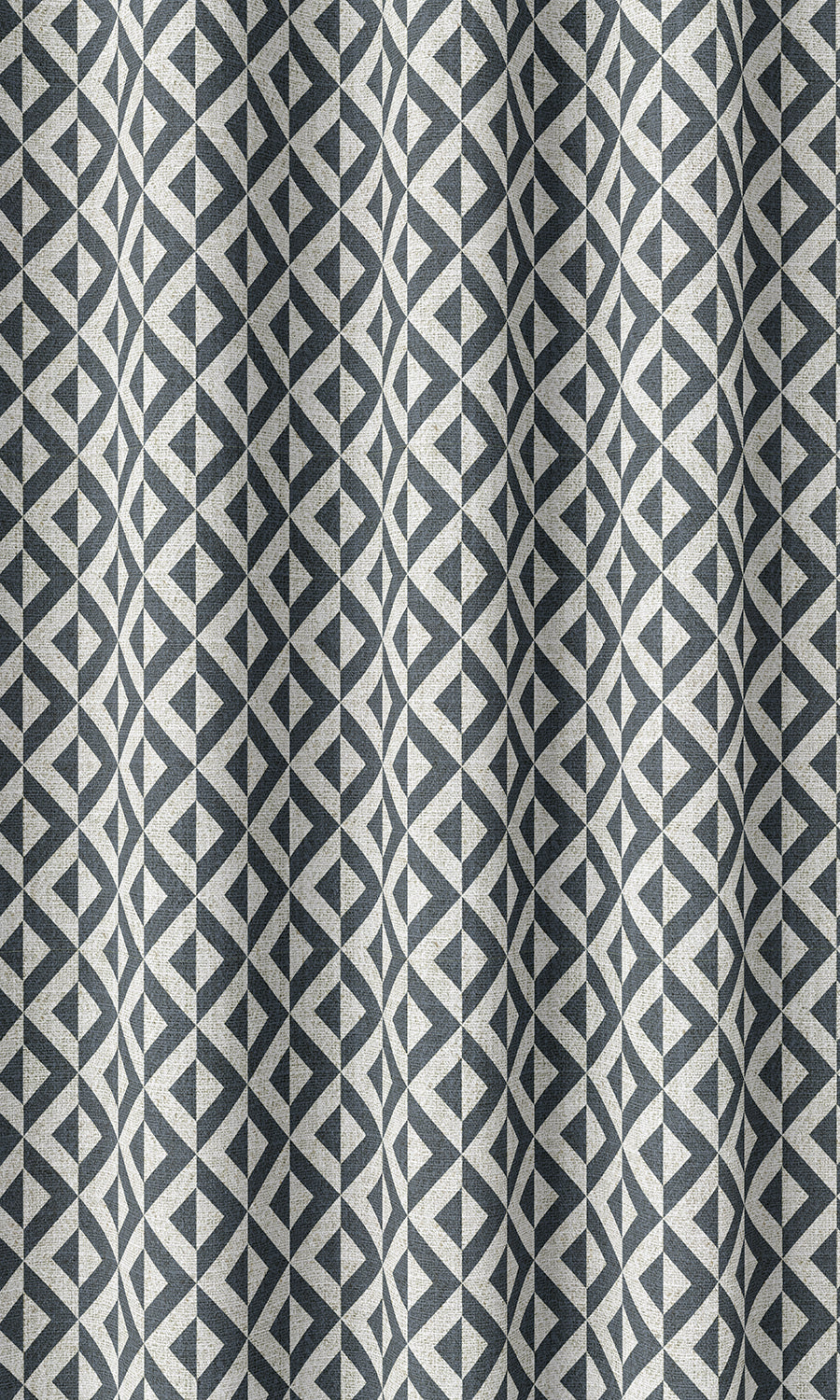 Geometric Print Home Décor Fabric Sample (Petrol Blue/ White)