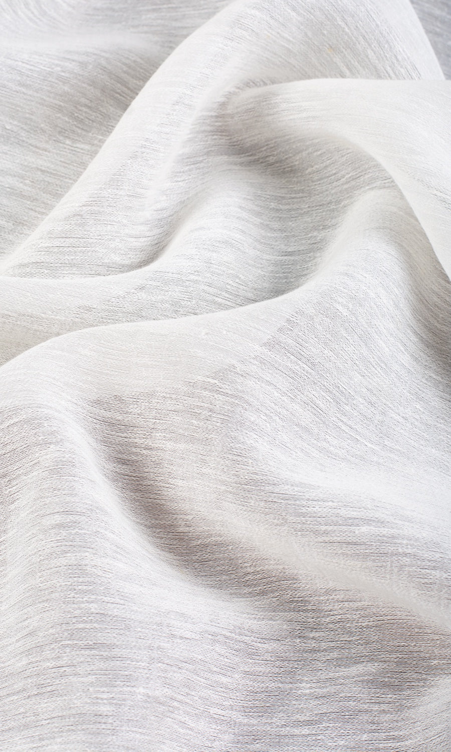 Plain Semi-Sheer Fabric Material By the Metre (White)