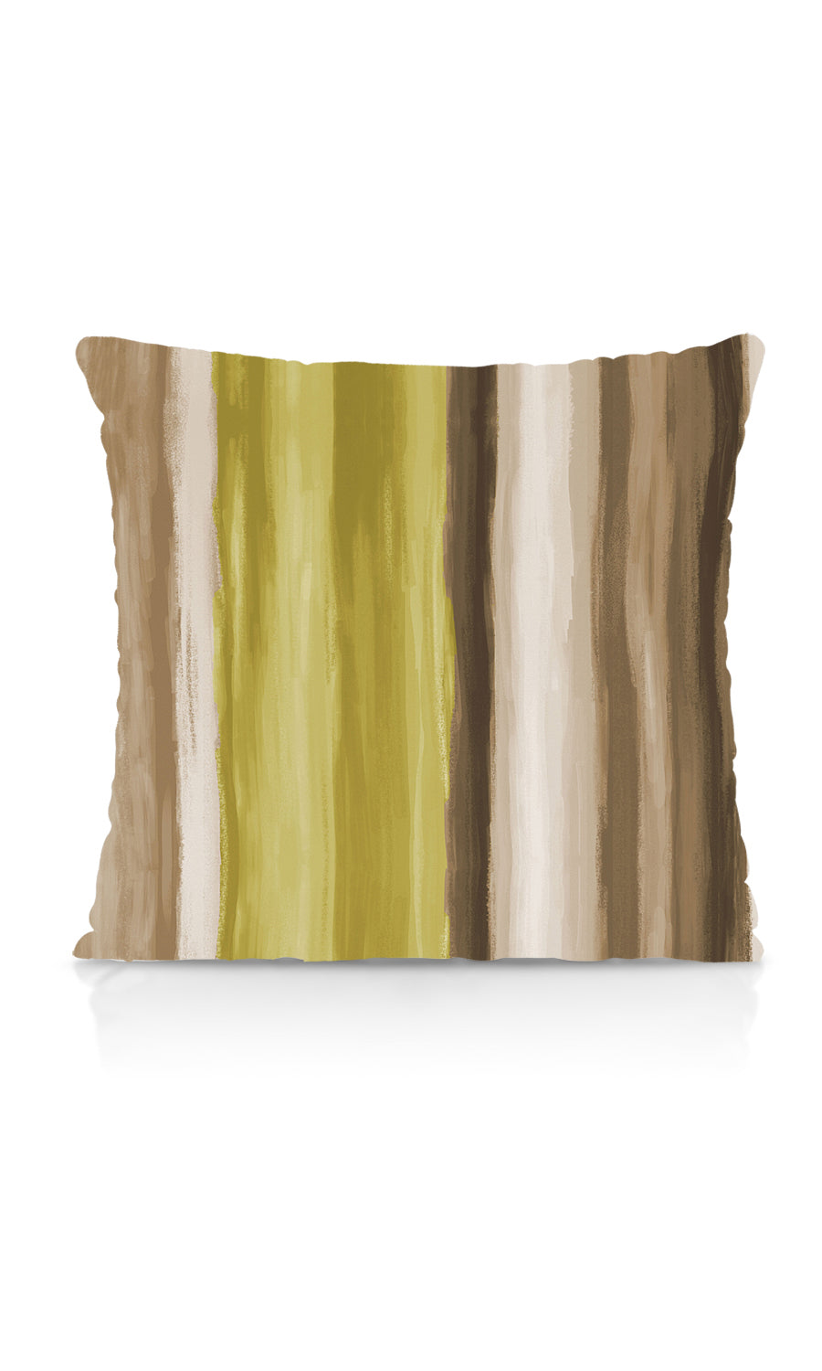 Striped Dimout Free Fabric Material Sample (Yellow/ Brown/ Green)