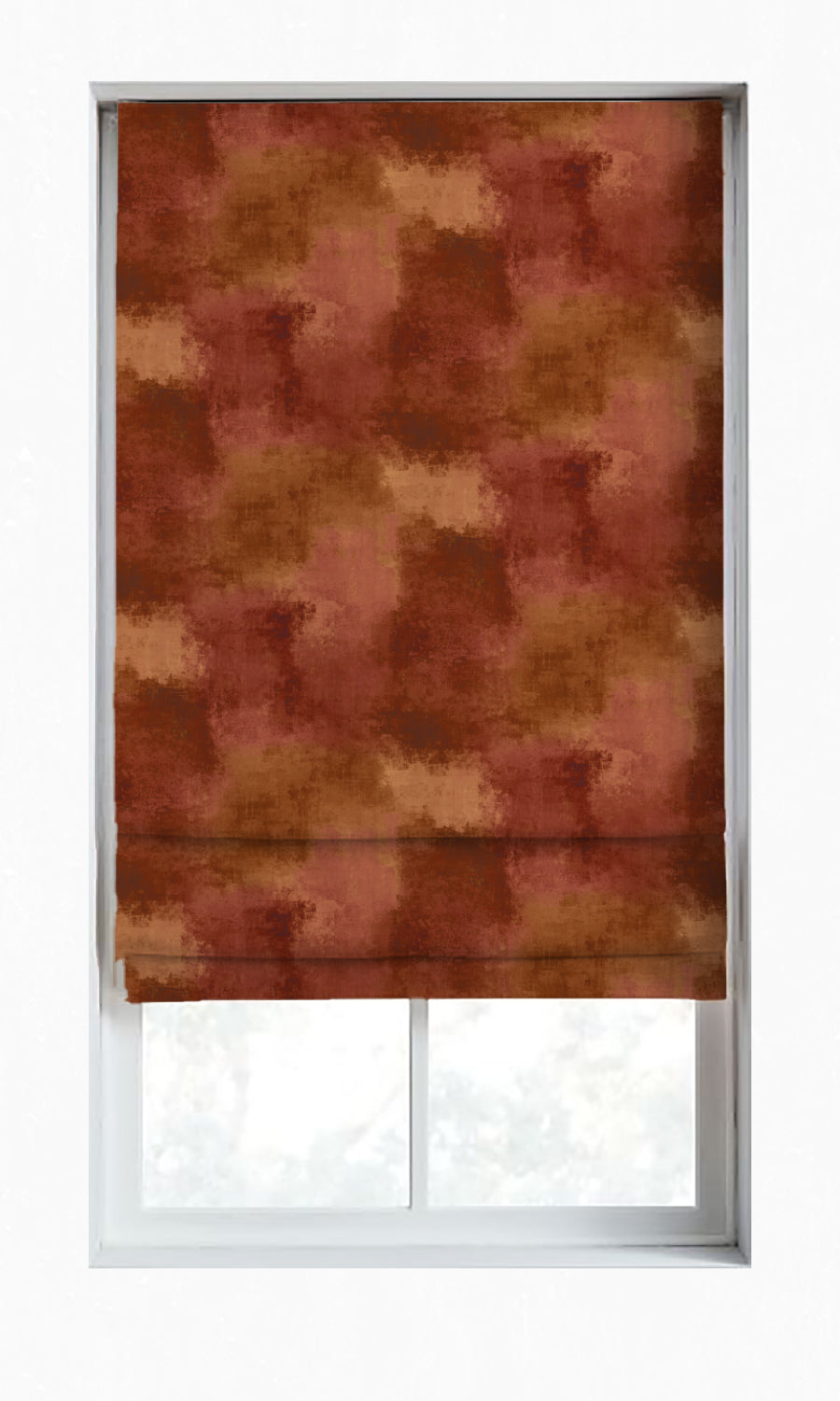 Dimout Window Treatments Fabric By the Metre (Copper Red/ Gold/ Orange)