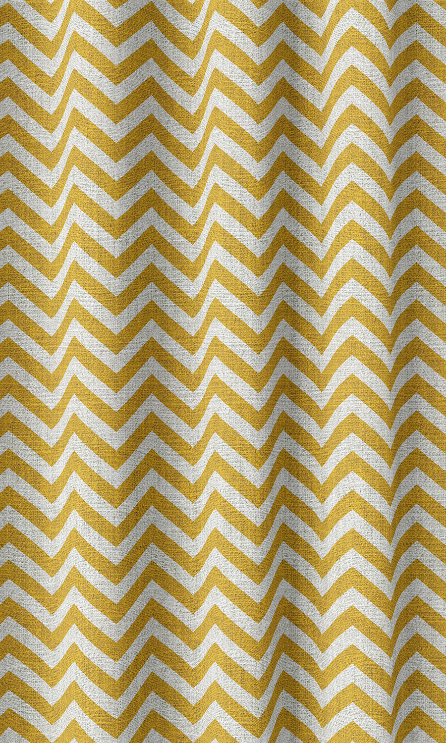 Chevron Print Home Décor Fabric Sample (Deep Yellow/ White)