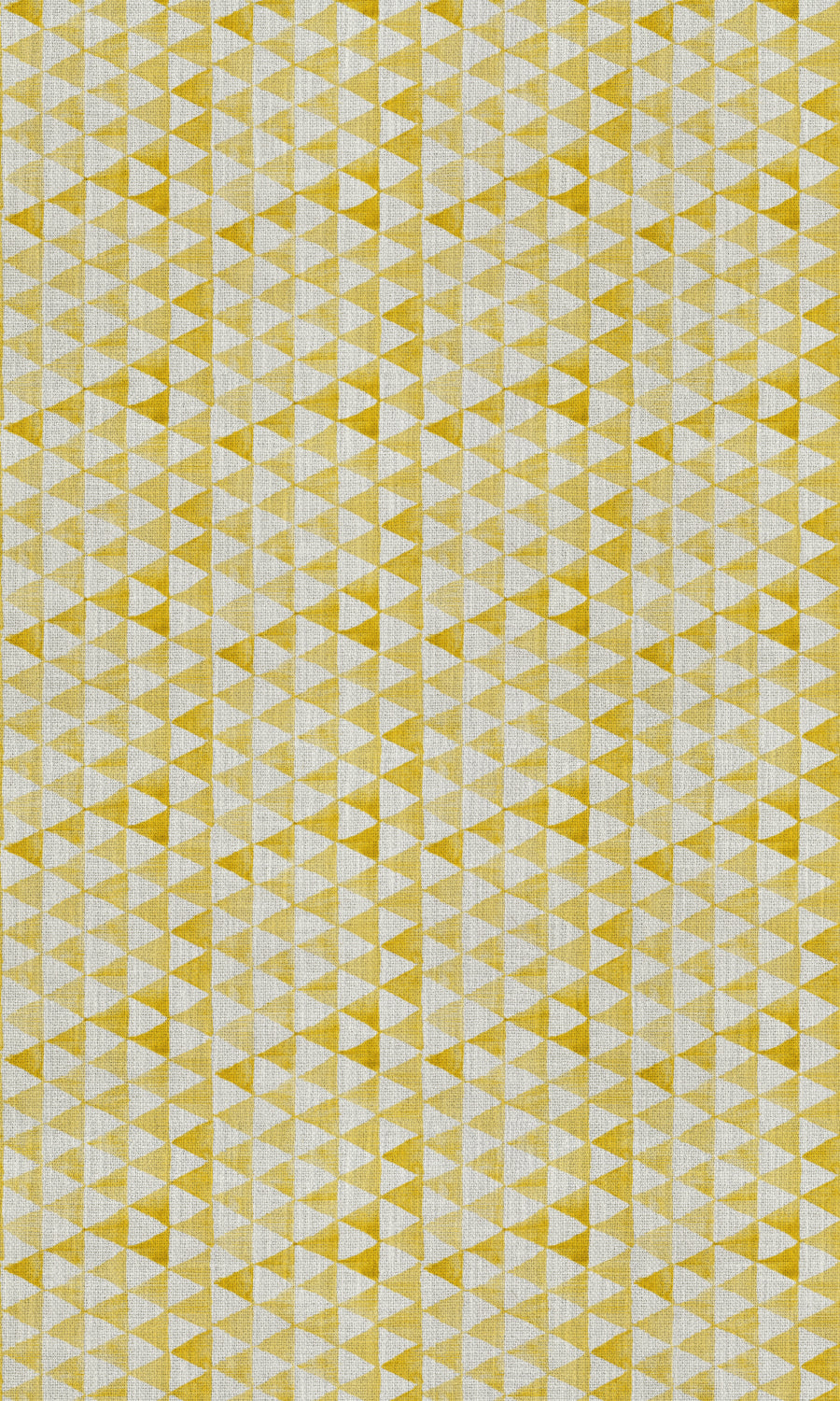 Triagonal Print Fabric Material By the Metre (Yellow)