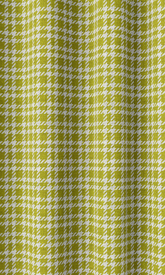 Check Patterned Curtain Panels (Apple Green)