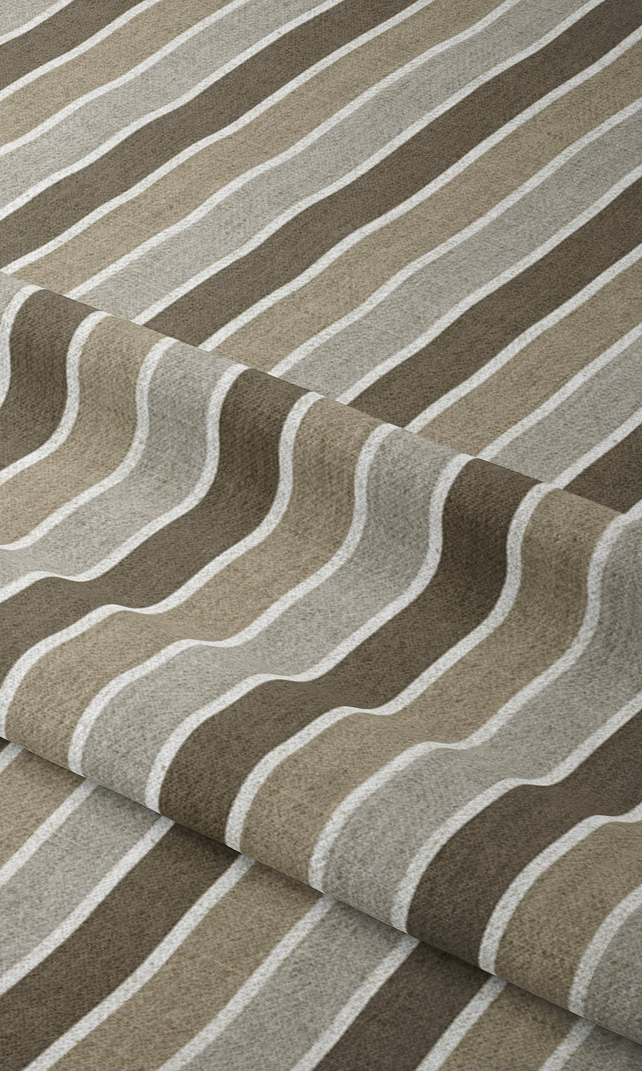 Striped Window Treatments Fabric Sample (Beige/ Brown/ Grey)