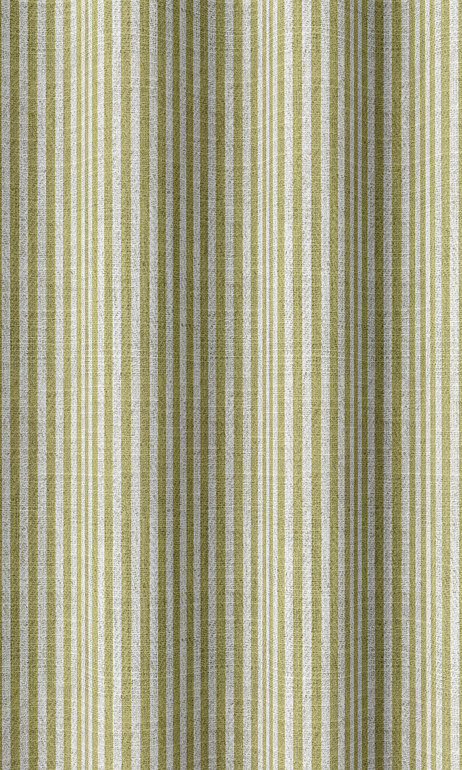 Striped Home Décor Fabric By the Metre (Green/ White)