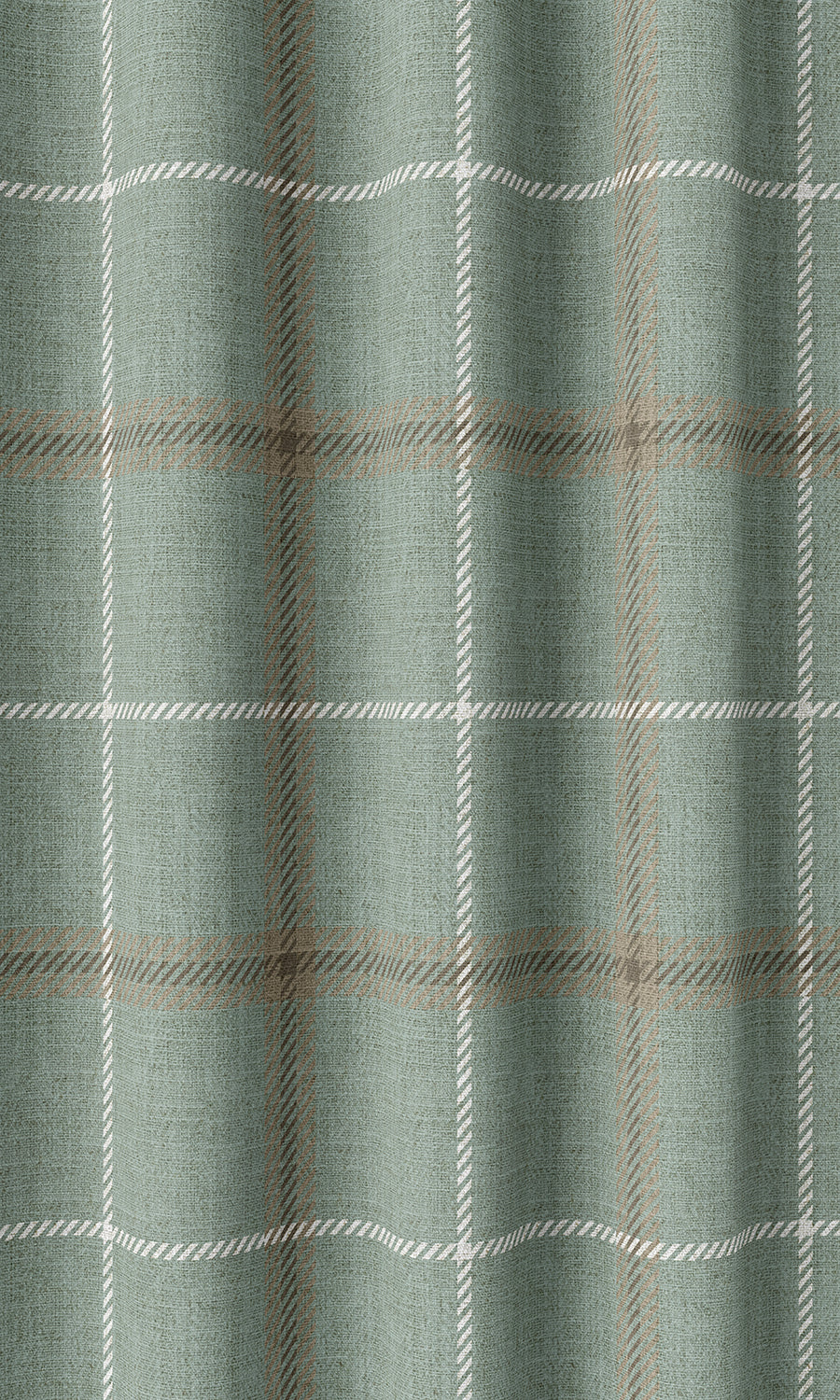 Checkered Home Décor Fabric By the Metre (Duck Egg Blue)