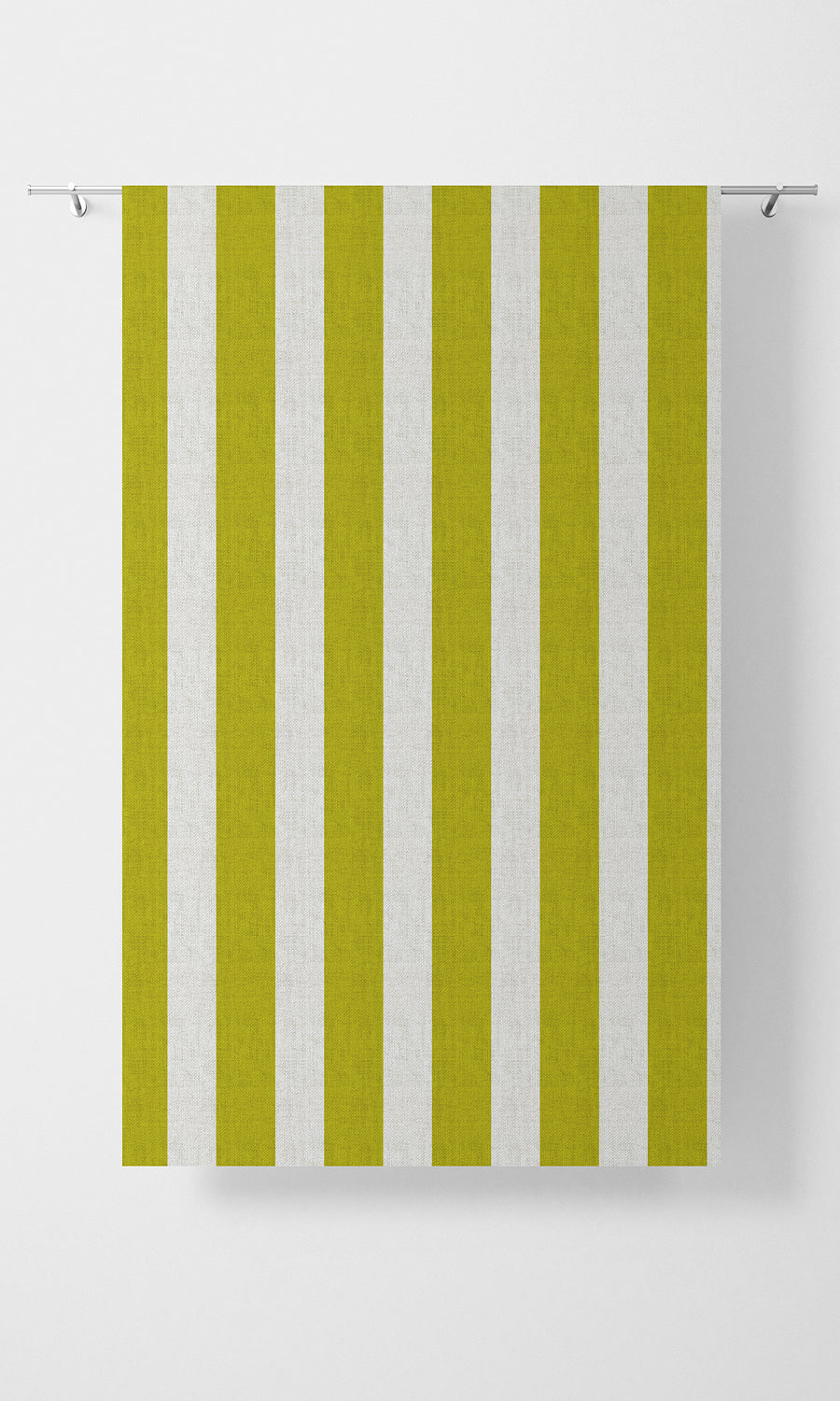 Striped Free Fabric Material Sample (Apple Green/ White)