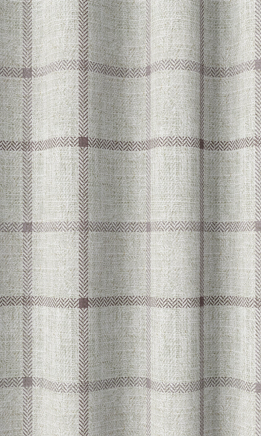 Check Patterned Home Décor Fabric By the Metre (Oatmeal White)