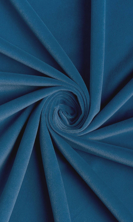 Velvet Home Décor Fabric By the Metre (French Blue)