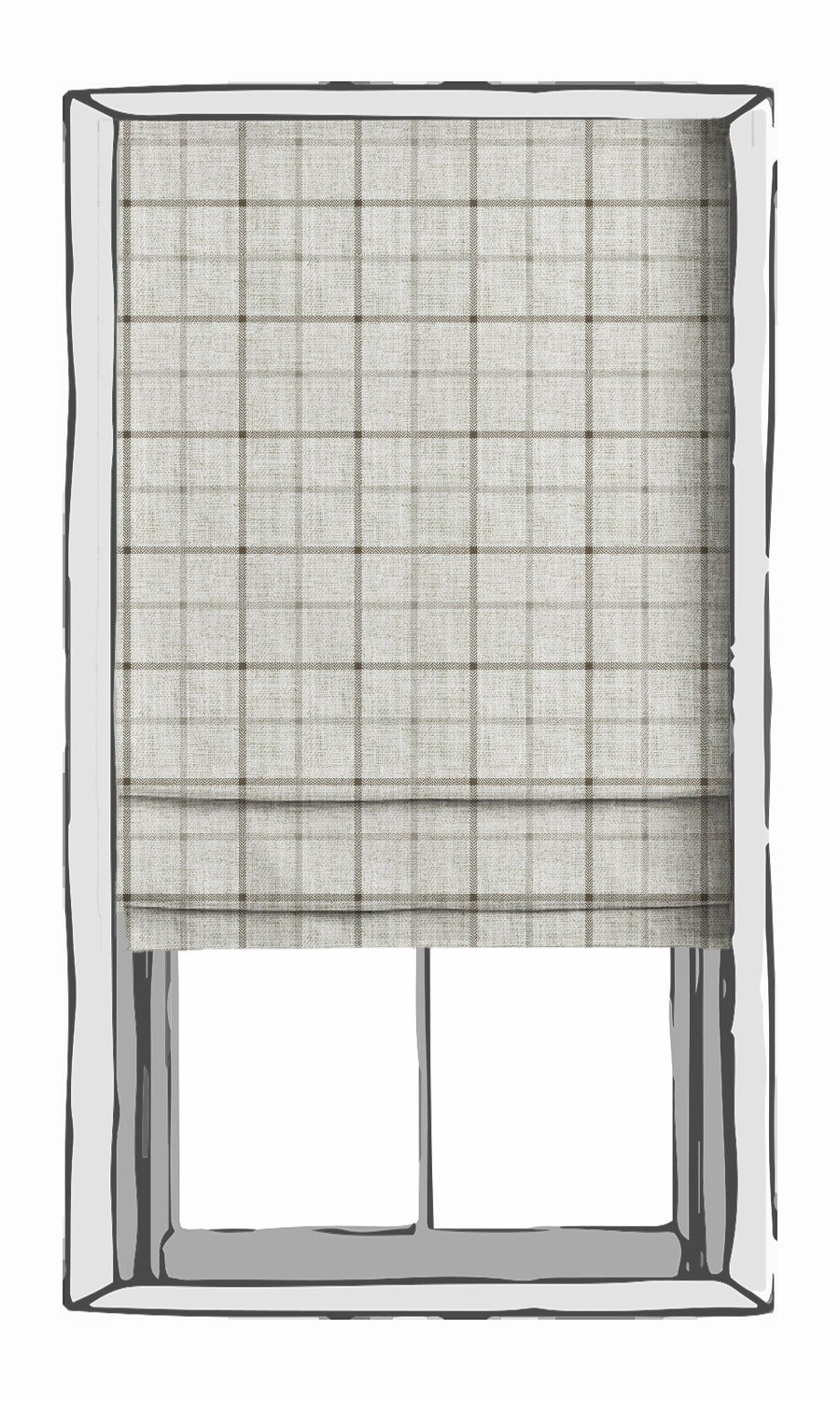 Modern Striped Print Free Fabric Material Sample (White/ Beige)