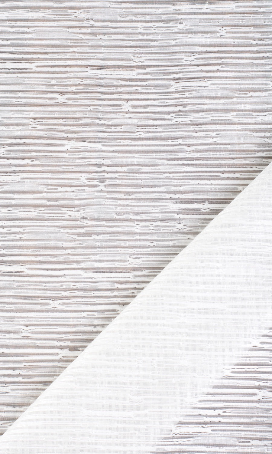 Textured Sheer Free Fabric Material Sample (White)