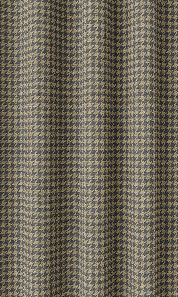 Houndstooth Home Décor Fabric Sample (Navy Blue/ Beige)
