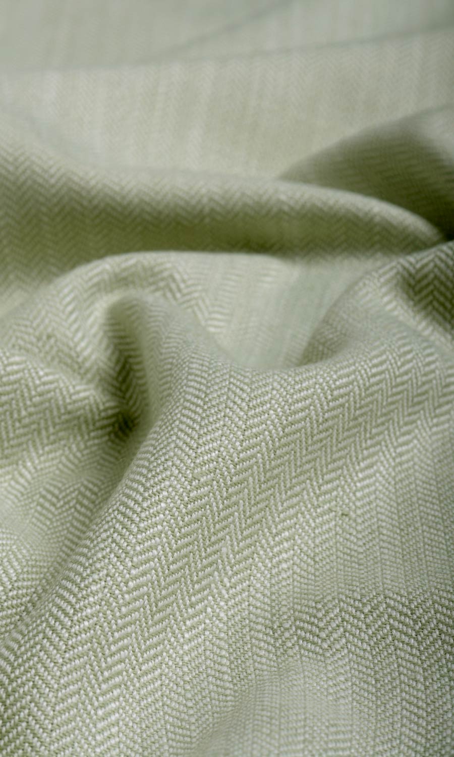 Herringbone Textured Window Treatments Fabric By the Metre (Mint Green)