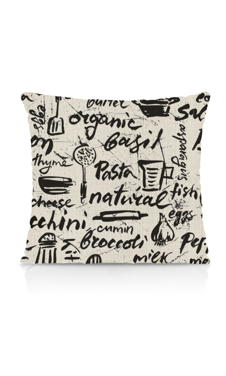 Cooking/Dining Theme Window Treatments Fabric Sample (Black/ White)