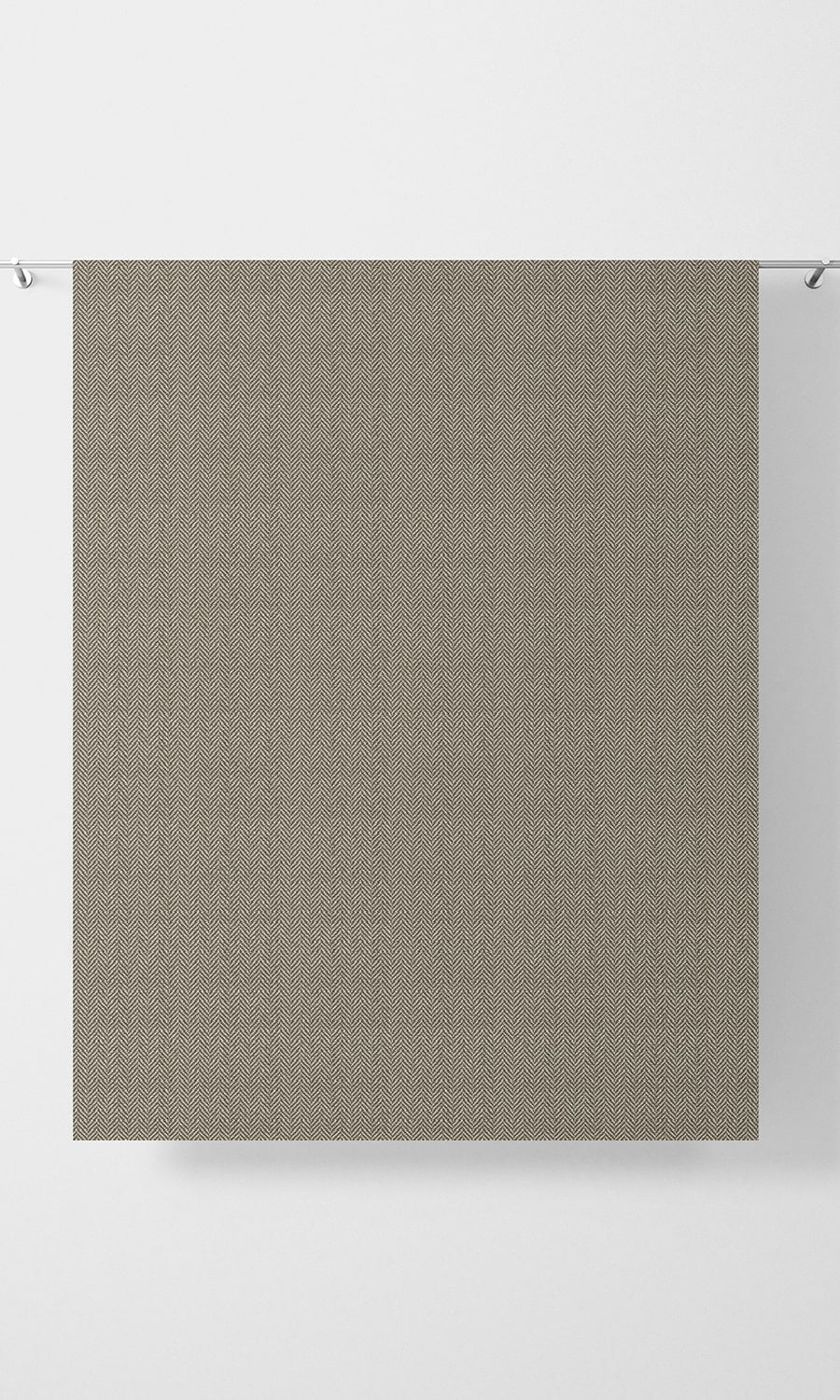 Herringbone Textured Fabric Material By the Metre (Beige)