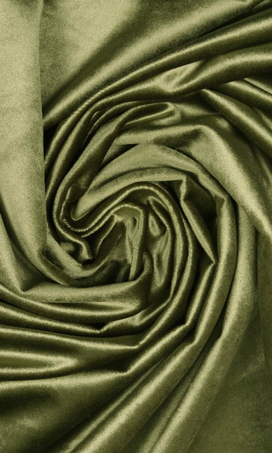Velvet Home Décor Fabric Sample (Green)