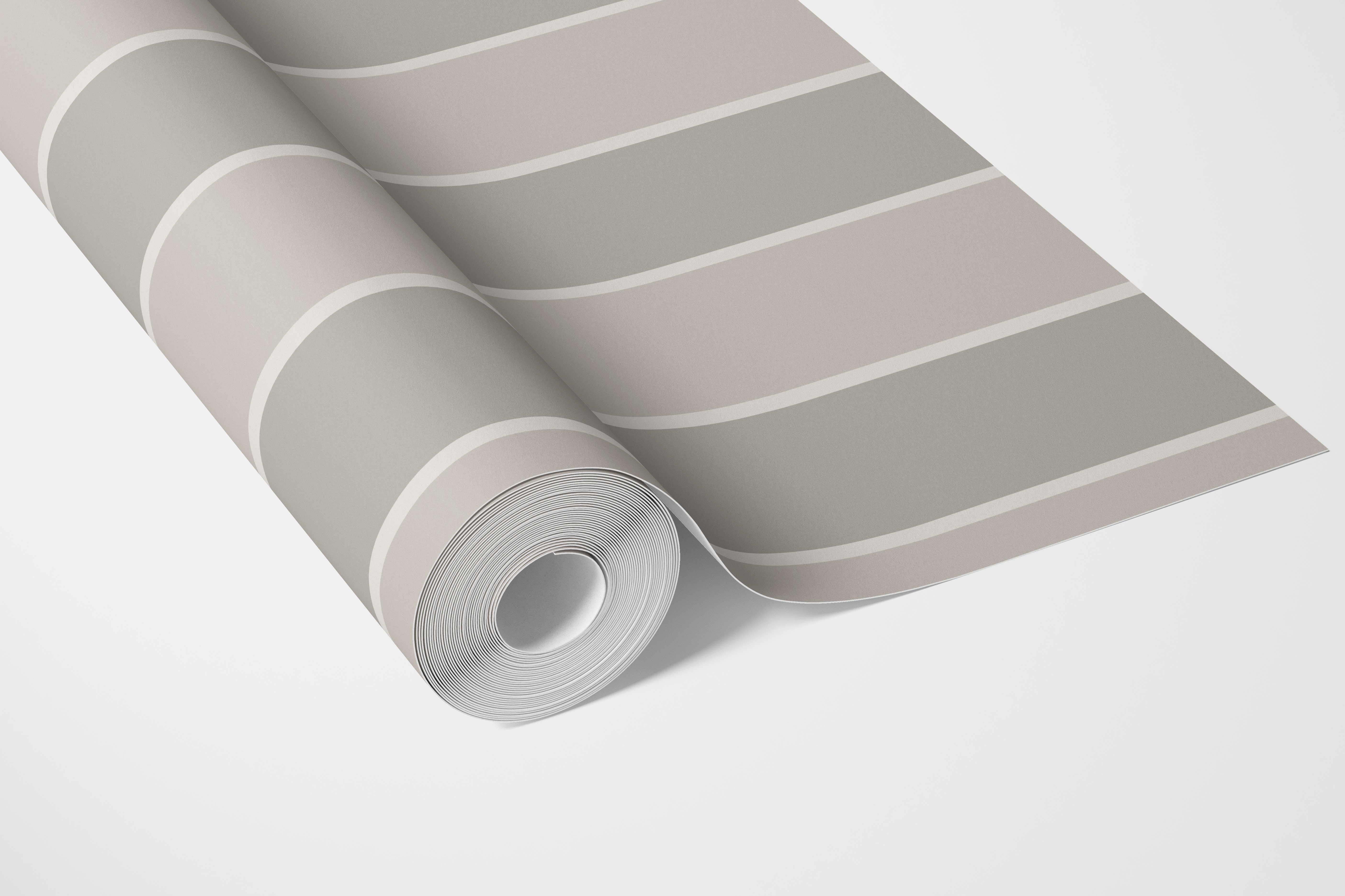 Neutral Geometric Striped Nursery Wallpaper (Gray/ Beige/ Taupe)