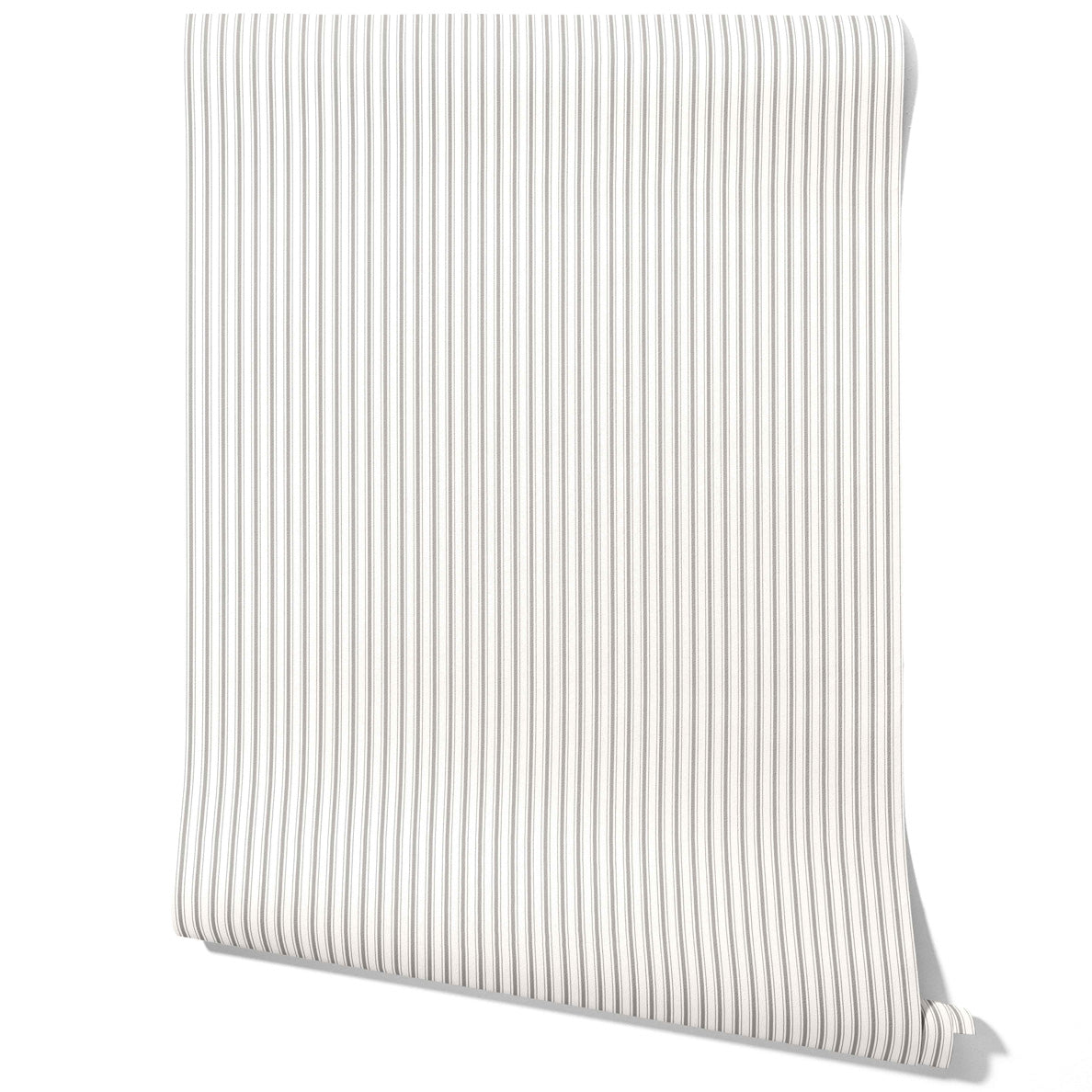 Neutral Geometric Striped Kitchen Wallpaper (Light Gray)