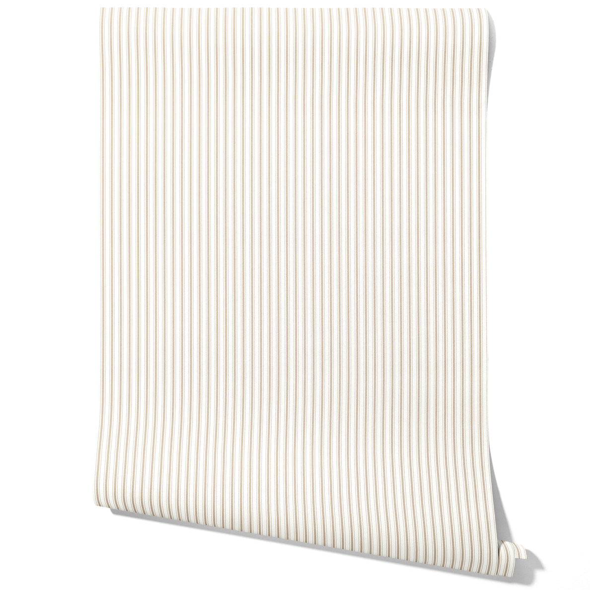 Neutral Geometric Striped Kitchen Wallpaper (Beige/ Cool Taupe)