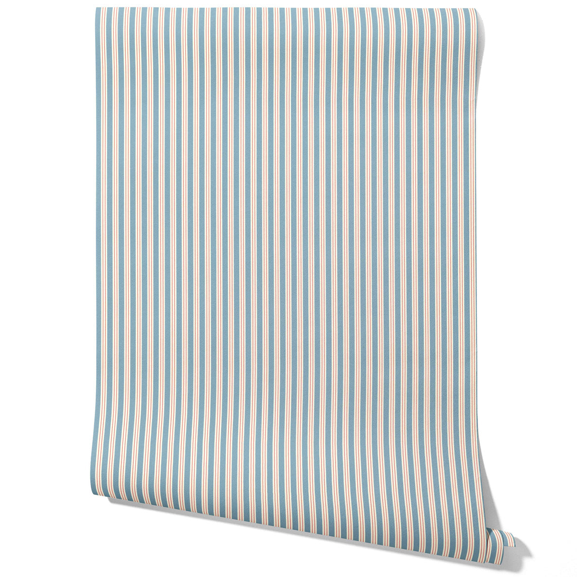 Geometric Striped Kitchen Wallpaper Sample (Blue)