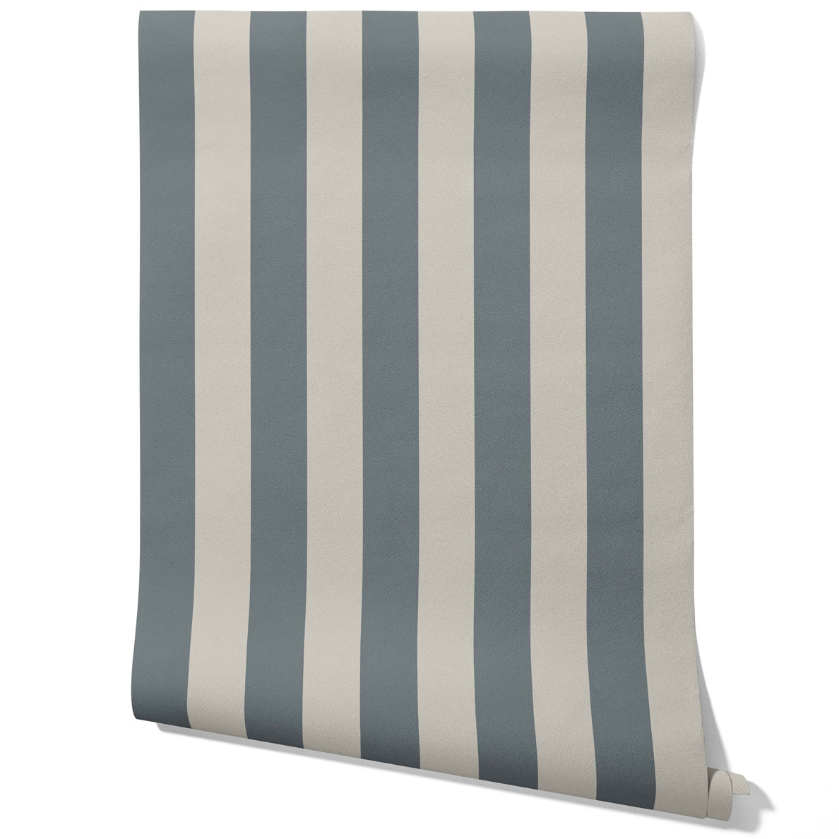Neutral Geometric Striped Traditional Wallpaper Sample (Slate Blue/ Gray)