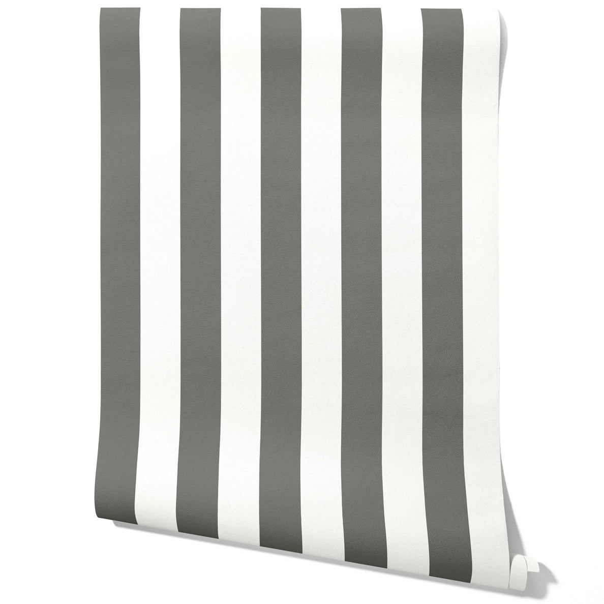 Neutral Geometric Striped Traditional Wallpaper (Dark Gray/ White)