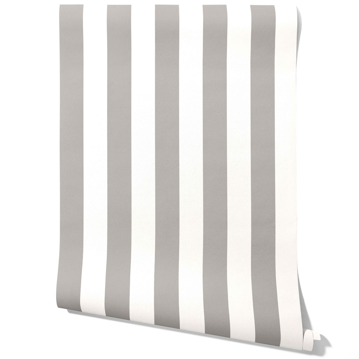 Neutral Geometric Striped Traditional Wallpaper Sample (Gray/ White)