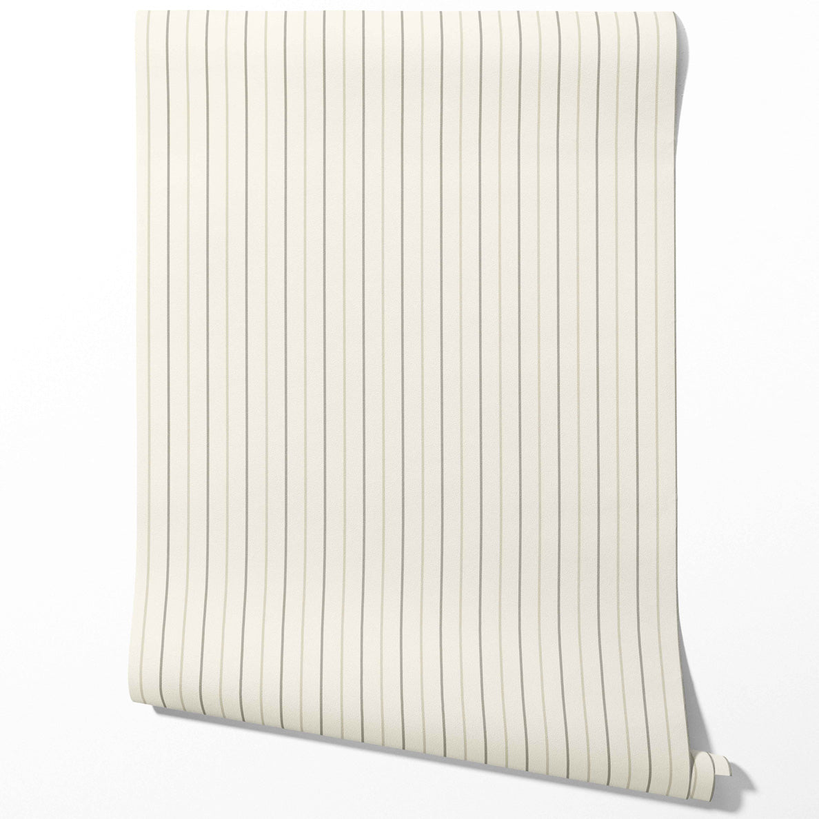 Neutral Geometric Striped Kitchen Wallpaper Sample (Sage Gray/ Beige/ Cream)