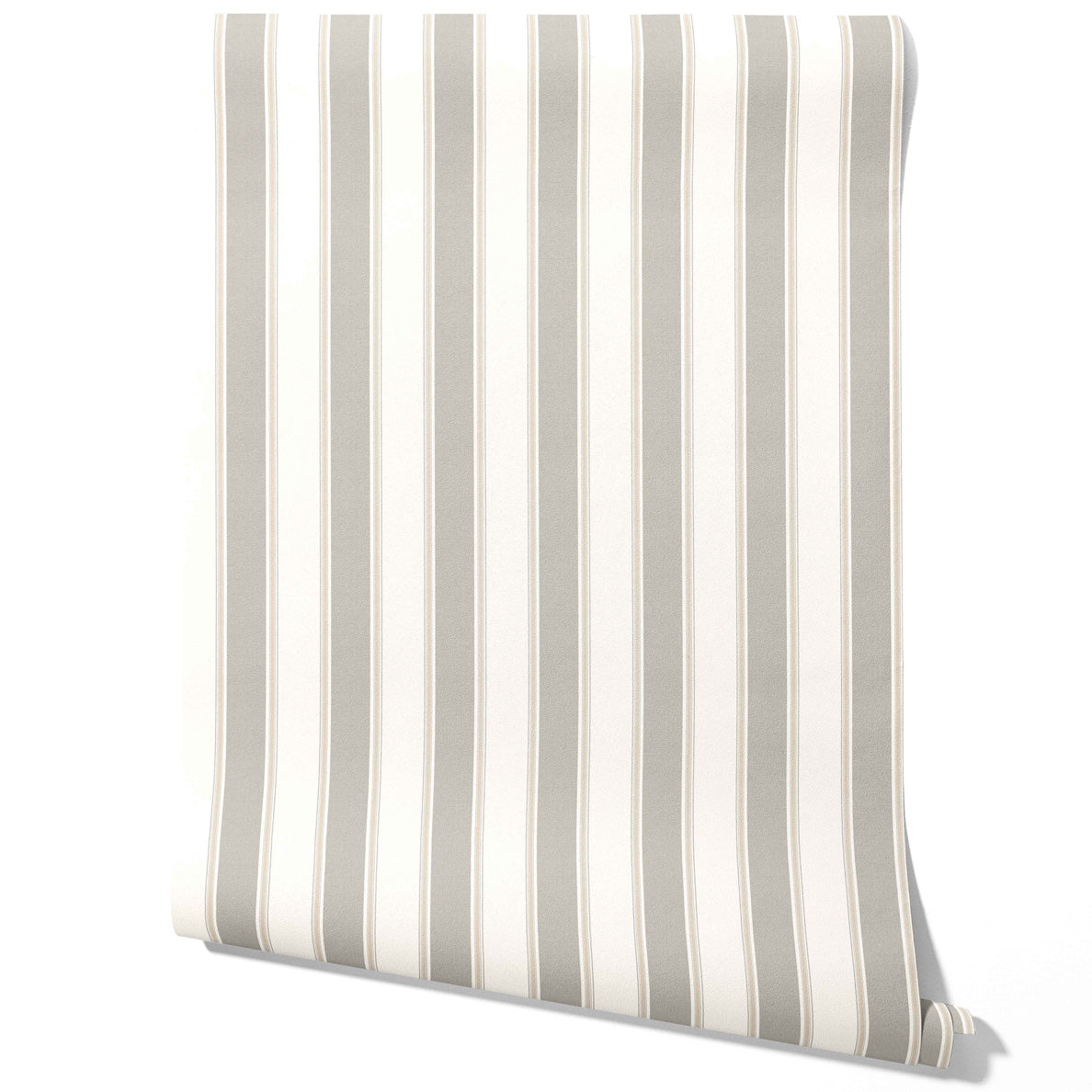 Neutral Geometric Striped Traditional Wallpaper Sample (Gray/ Beige/ Taupe)