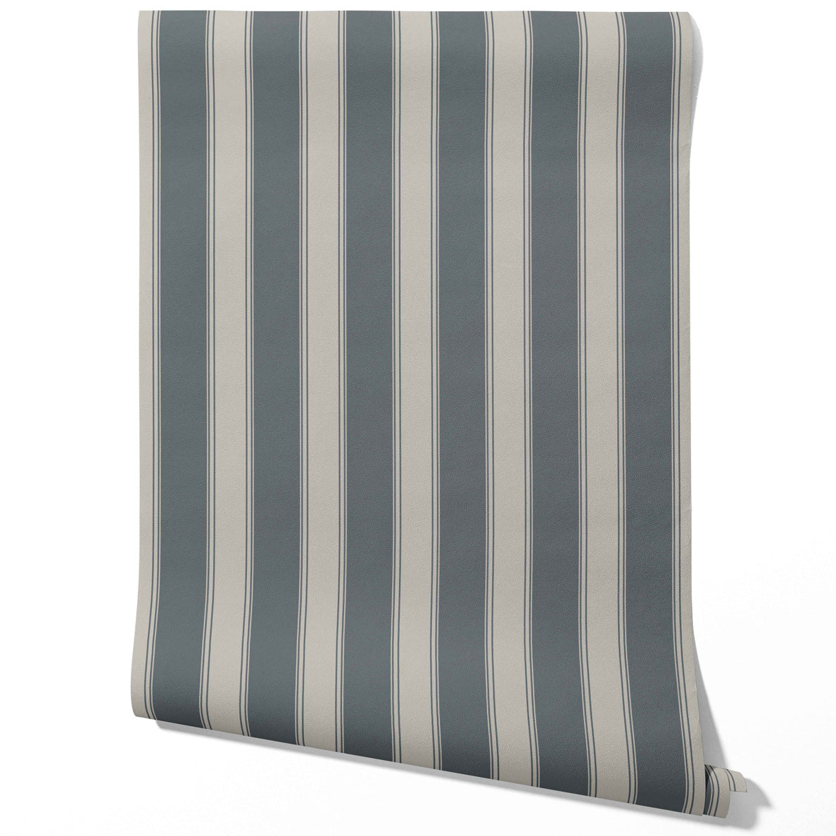 Neutral Geometric Striped Traditional Wallpaper Sample (Slate Gray)