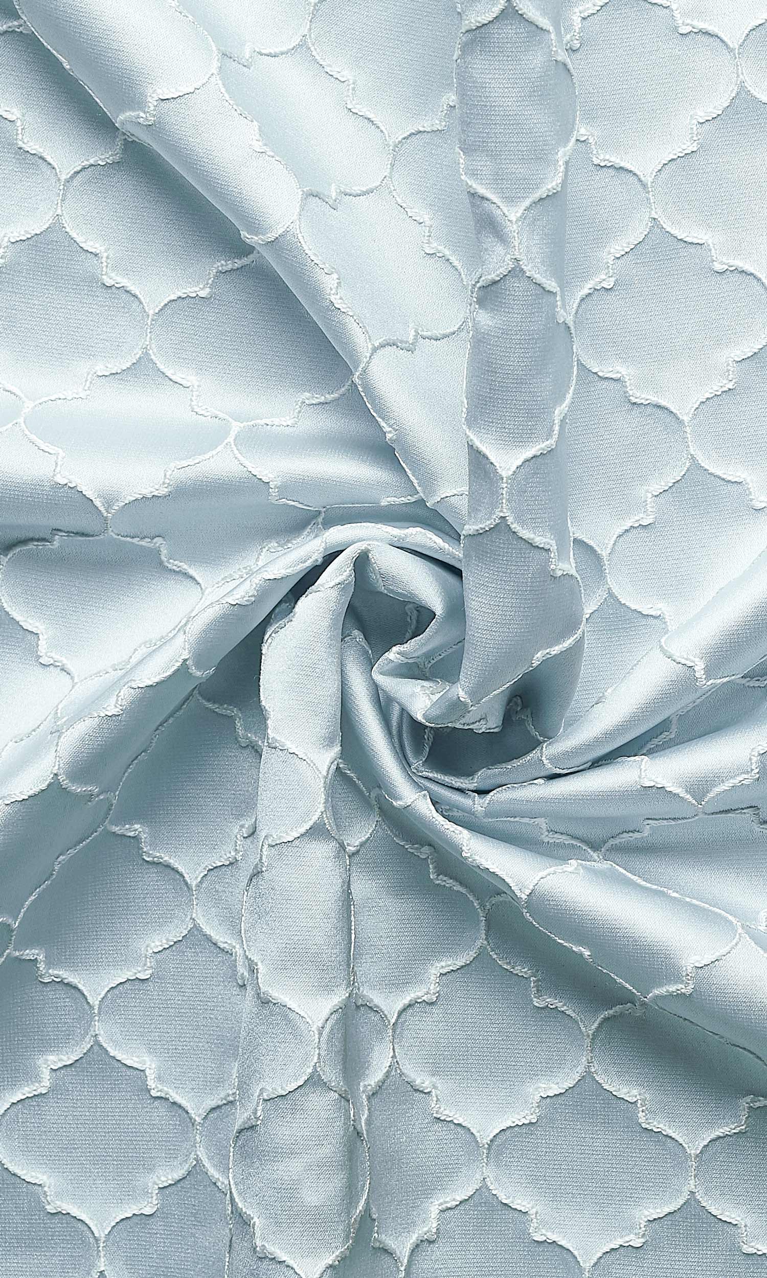 Silk Blend Window Treatments Fabric By the Metre (Pastel Blue)