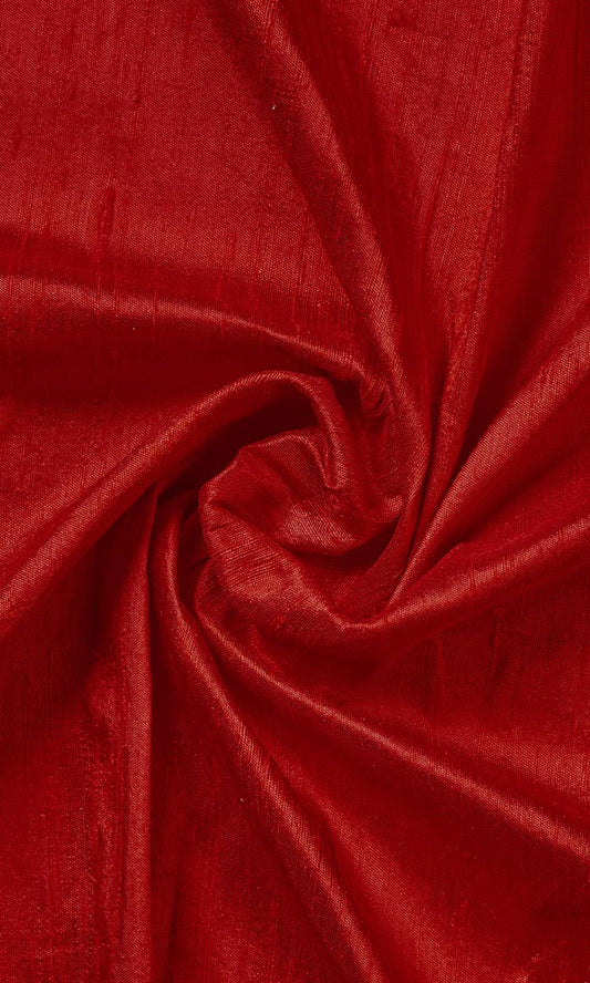 Red Pure Silk Curtains I Handstitched And Shipped For Free I Custom Window Drapes