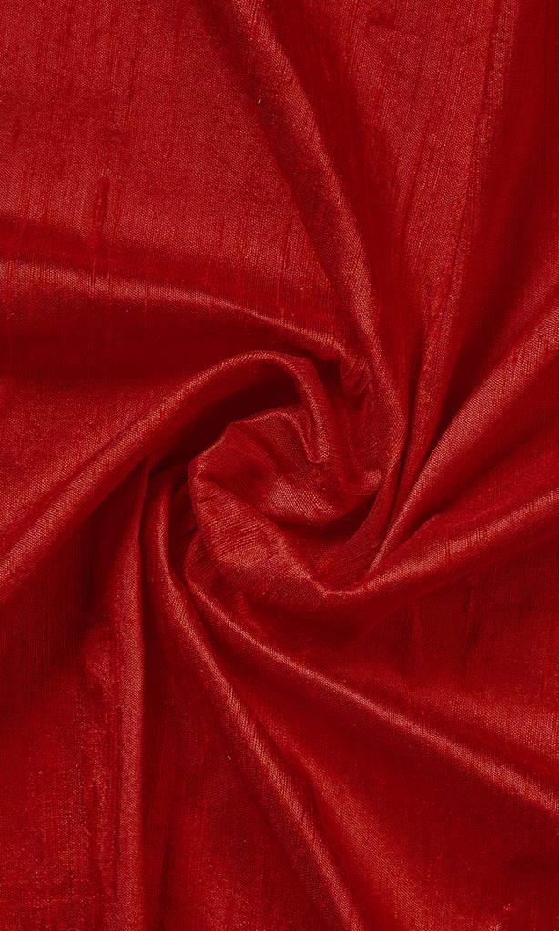 Pure Silk Home Décor Fabric Sample (Red)